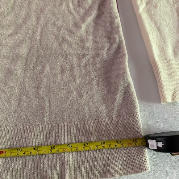 NEIMAN MARCUS COLOR-BLOCK CASHMERE SWEATER - Picture 7 of 9